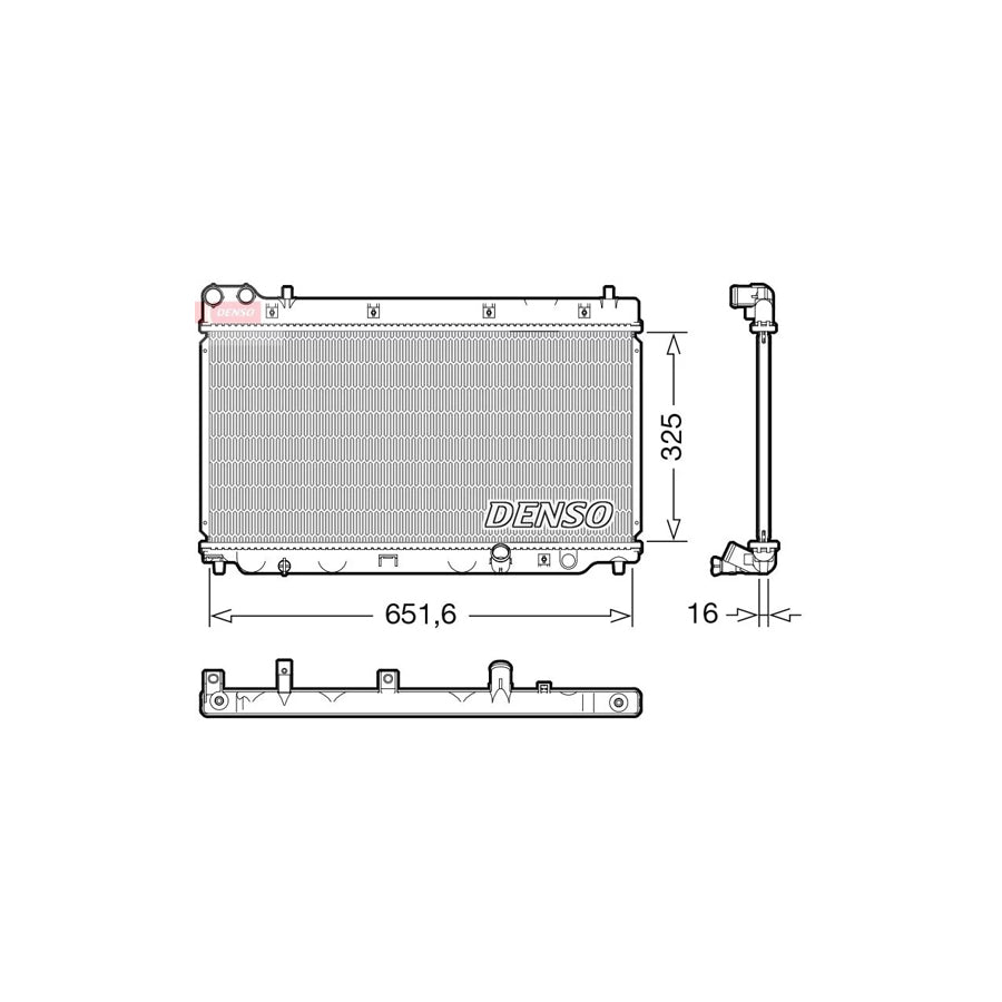 DENSO DRM40055 Engine Radiator for Honda Jazz Hatchback (Gd, Ge3, Ge2)