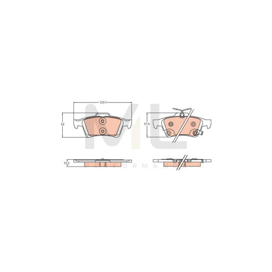 TRW Gdb2178 Brake Pad Set For Ford Focus Mk3 Hatchback (Dyb) With Acoustic Wear Warning | ML Performance Car Parts