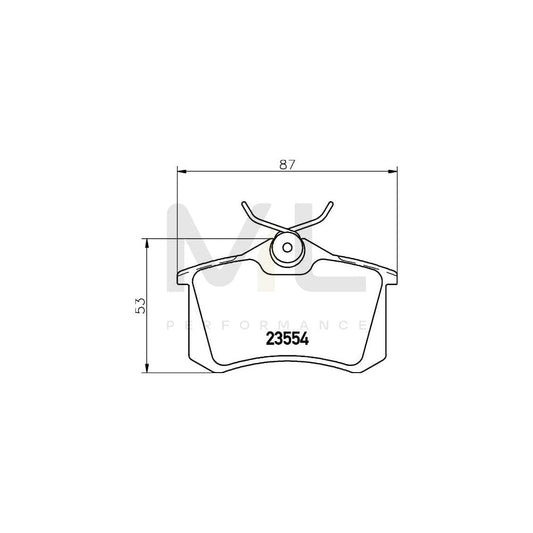 Hella 8DB 355 017-711 Brake Pad Set Not Prepared For Wear Indicator, With Brake Caliper Screws