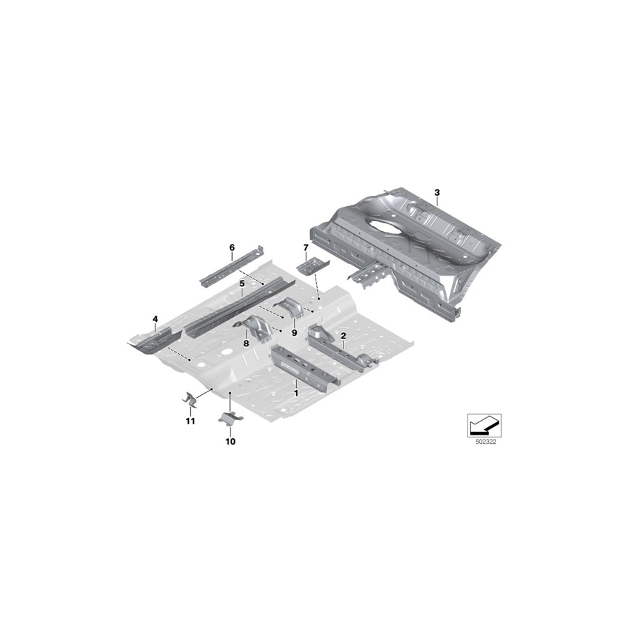 Genuine BMW 41127361186 F55 F56 Clubman Bracket, Accelerator Pedal Module Bottom (Inc. Cooper ALL4) 1 | ML Performance US Car Parts