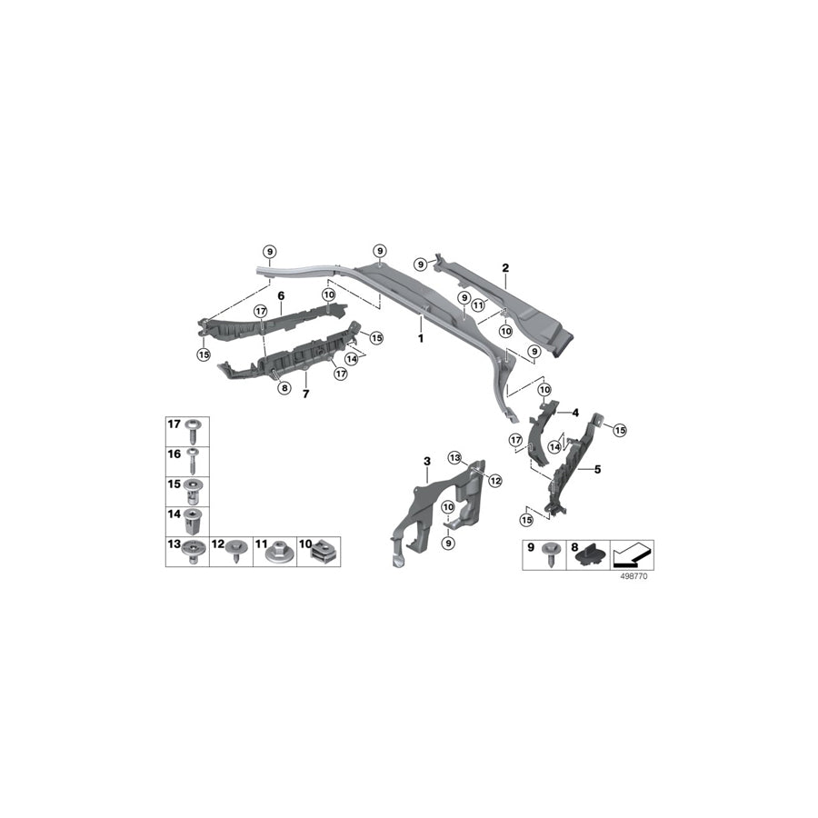 Genuine BMW 61139396993 G02 Firewall, Lower Section, Right LL (Inc. X4) | ML Performance US Car Parts