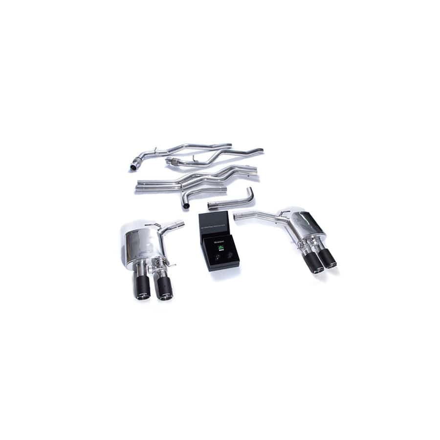 Armytrix AUC8T-QC38 Valvetronic Exhaust System Audi A7 C8 2018+ with Quad Carbon Fiber 4"
