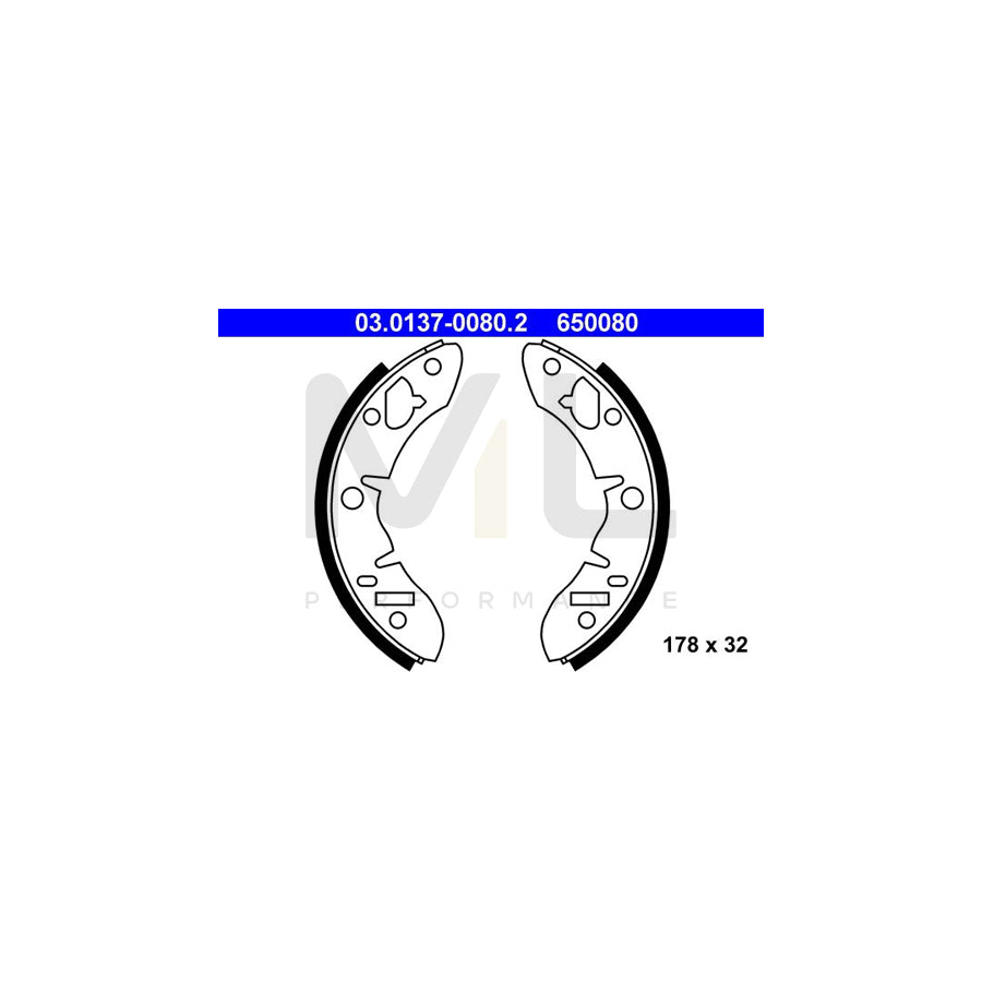 ATE 03.0137-0080.2 Brake Shoe Set