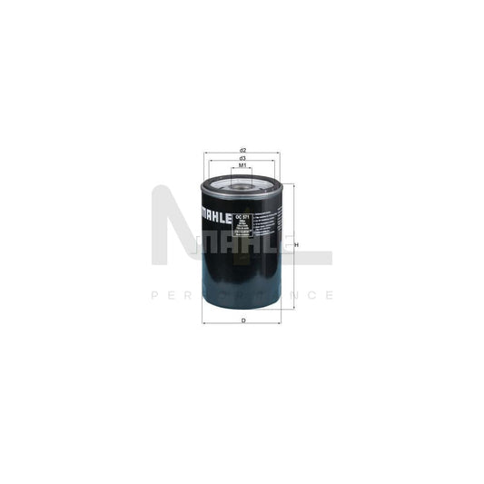 MAHLE ORIGINAL OC 571 Oil Filter Spin-on Filter, with one anti-return valve | ML Performance Car Parts