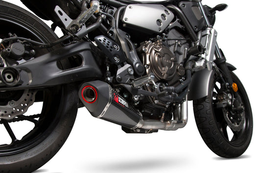 Scorpion RYA103SYSCEO Yamaha Serket Taper Full System - Carbon Fibre Sleeve (XSR700 / XSR700 Xtribute) | ML Performance US US