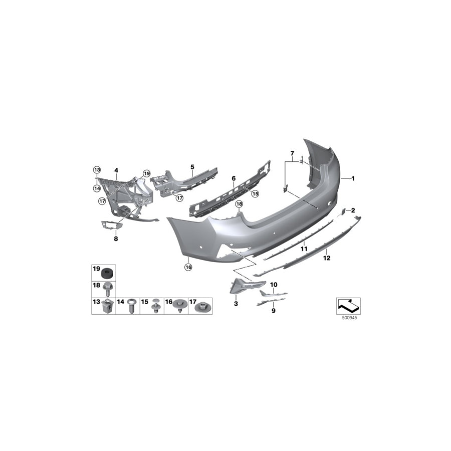 Genuine BMW 51128493940 G20 Kit, Mount For Pdc/Pma Sensor, Rear (Inc. 330dX, 330e & 330d) | ML Performance US Car Parts