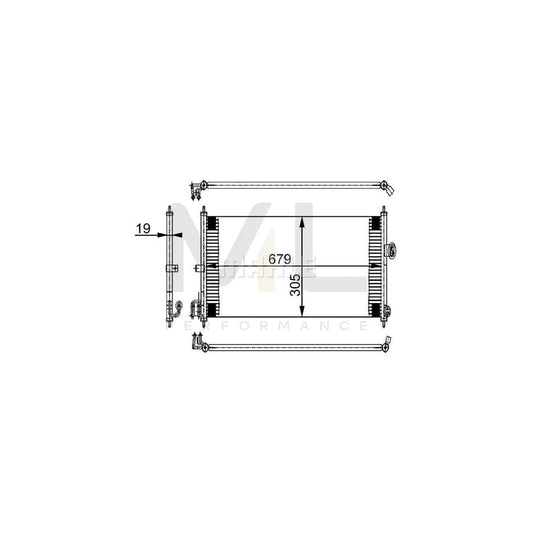 MAHLE ORIGINAL AC 252 000S Air conditioning condenser for NISSAN ALMERA with seal ring, without dryer | ML Performance Car Parts