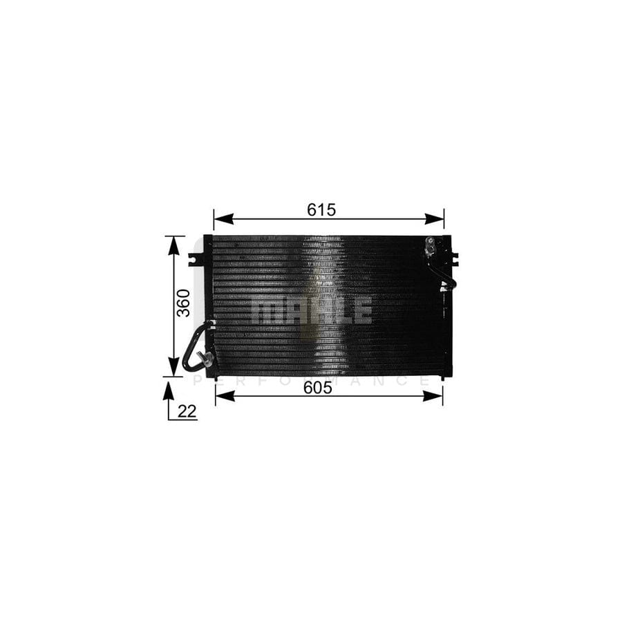 MAHLE ORIGINAL AC 186 000S Air conditioning condenser for MITSUBISHI PAJERO / SHOGUN without dryer | ML Performance Car Parts