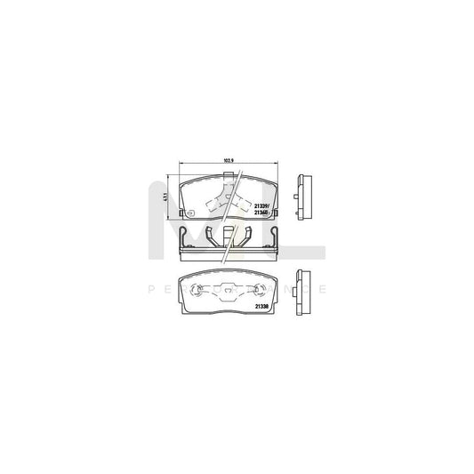 Brembo P 16 005 Brake Pad Set With Acoustic Wear Warning | ML Performance Car Parts