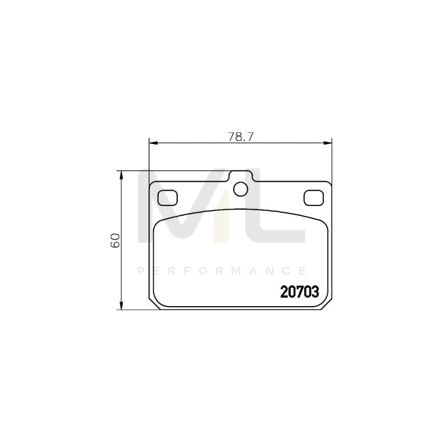 TEXTAR 2070302 Brake pad set not prepared for wear indicator, with accessories | ML Performance Car Parts