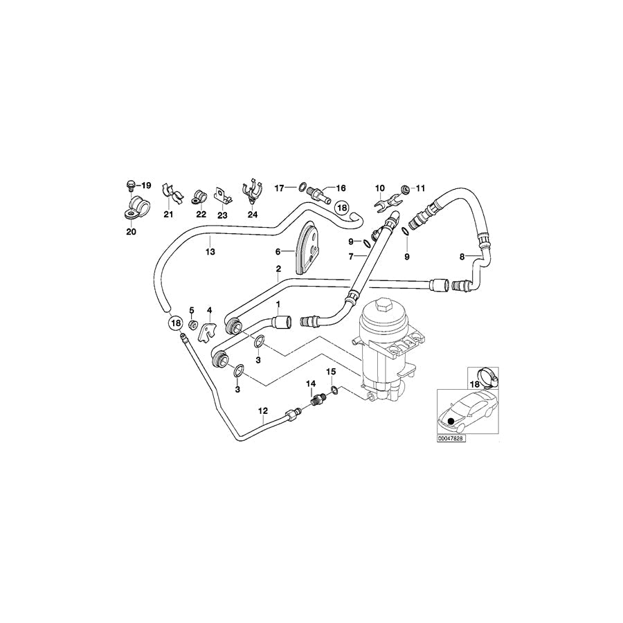 Genuine BMW 11427832826 E52 Pressure Hose Assy Outlet (Inc. AlpinaV8 & Z8) | ML Performance US Car Parts