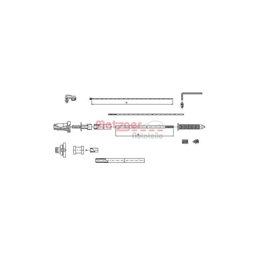 METZGER 10.1177 Throttle Cable for PEUGEOT 406