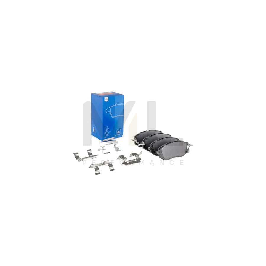 ATE 13.0460-5797.2 Brake pad set with acoustic wear warning, with anti-squeak plate, with accessories