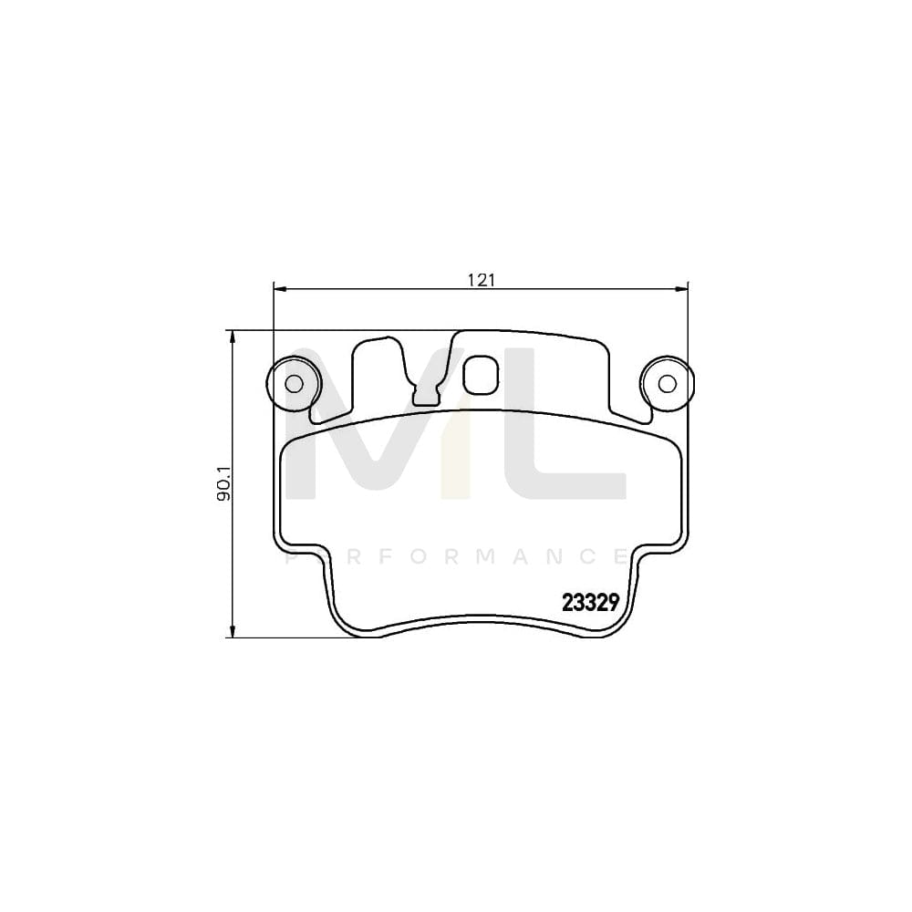 Hella 8DB 355 009-281 Brake Pad Set Prepared For Wear Indicator