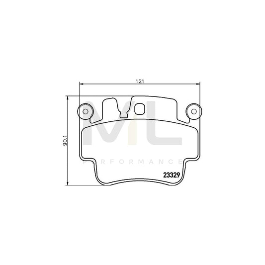 Hella 8DB 355 009-281 Brake Pad Set Prepared For Wear Indicator