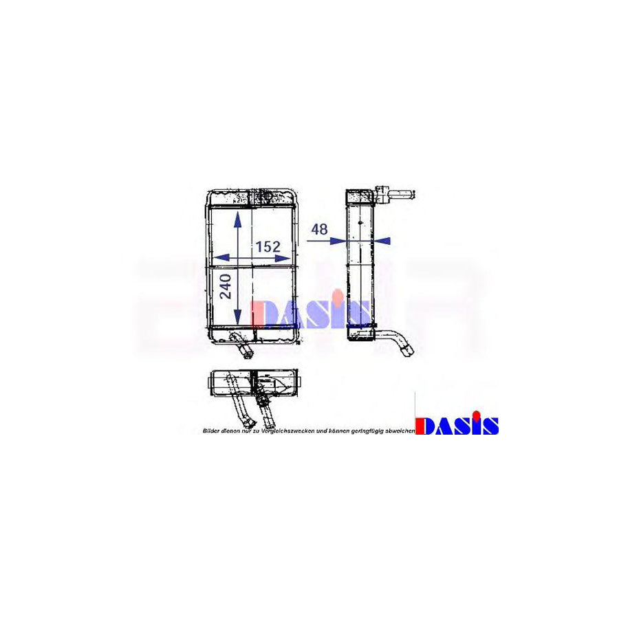 AKS Dasis 139260T Heater Matrix Suitable for Mercedes-Benz T2