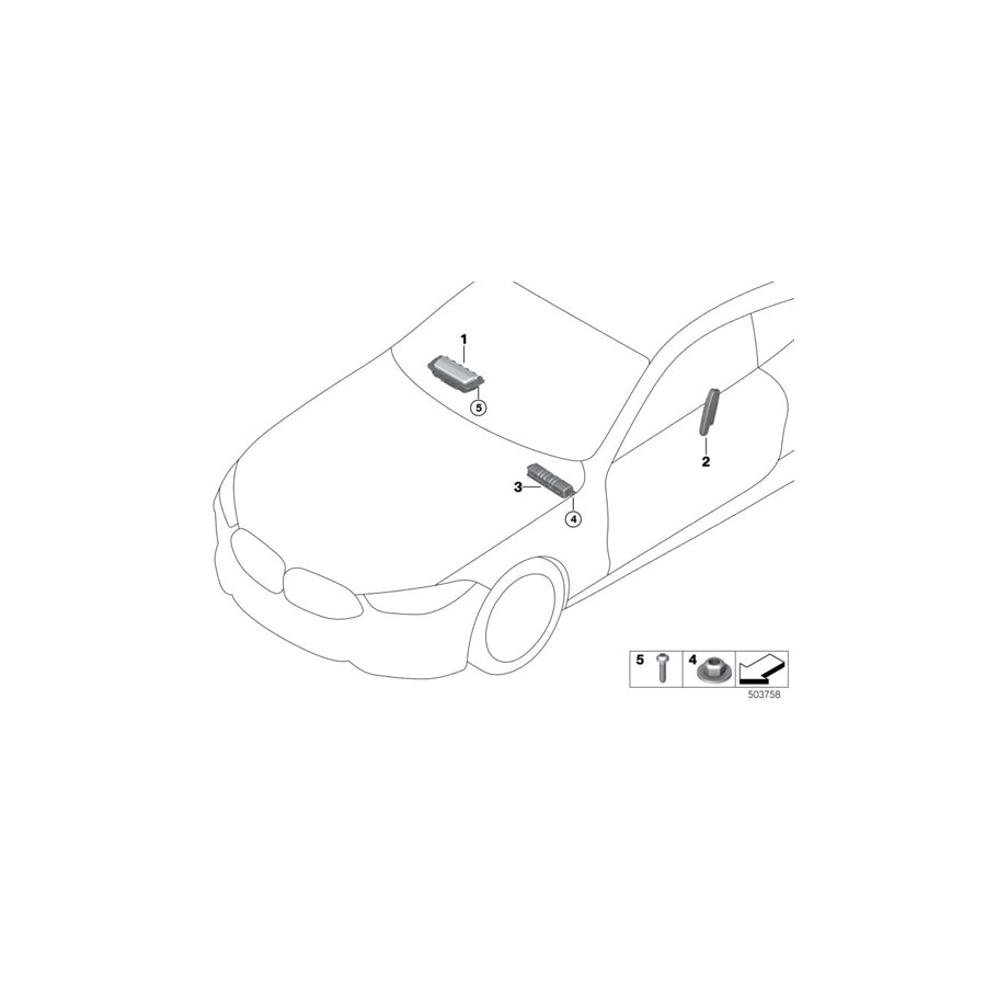 Genuine BMW 52108745541 F91 Side Airbag, Front Left Seat S48CA (Inc. M8) | ML Performance US Car Parts