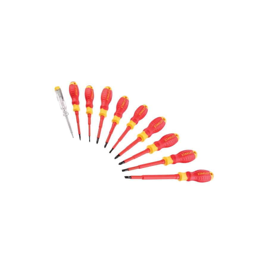 STANLEY® STA060032 FatMax® VDE Insulated Screwdriver Set, 10 Piece