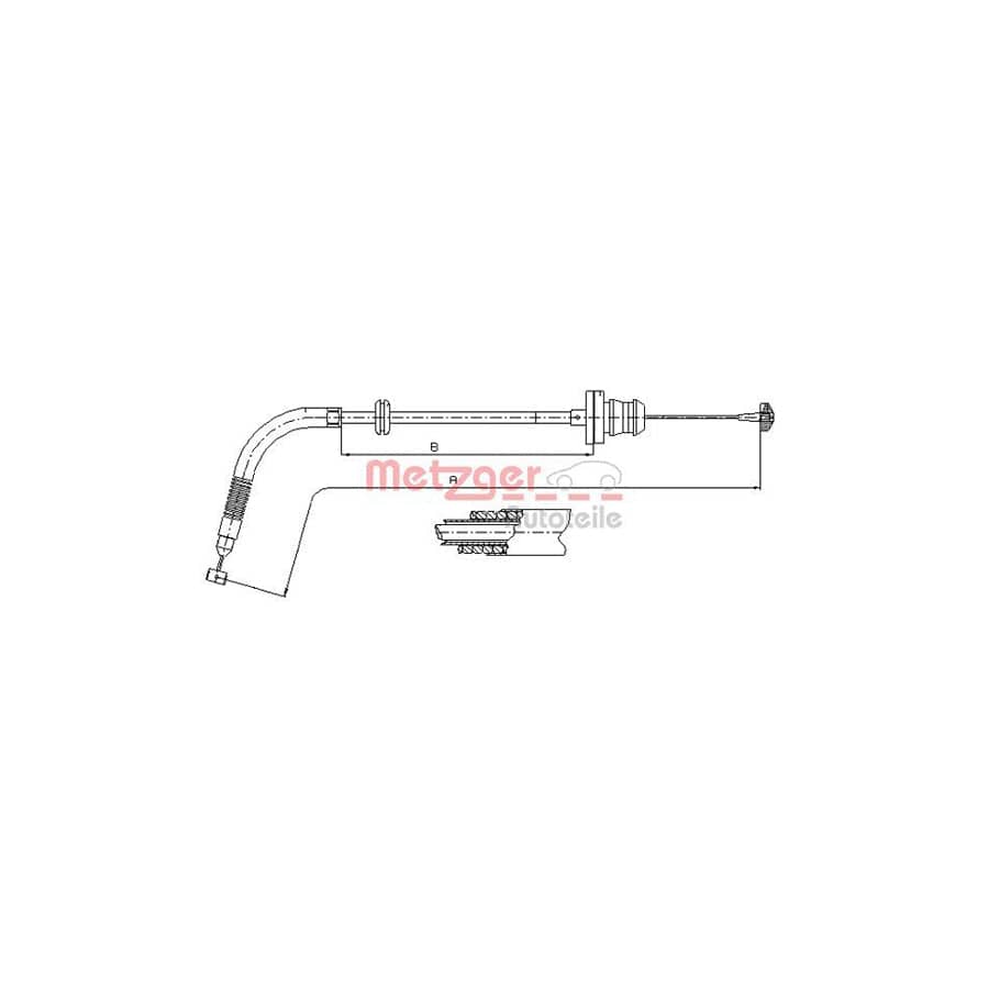 METZGER 12.7302 Throttle Cable for FIAT Panda II Hatchback (169)