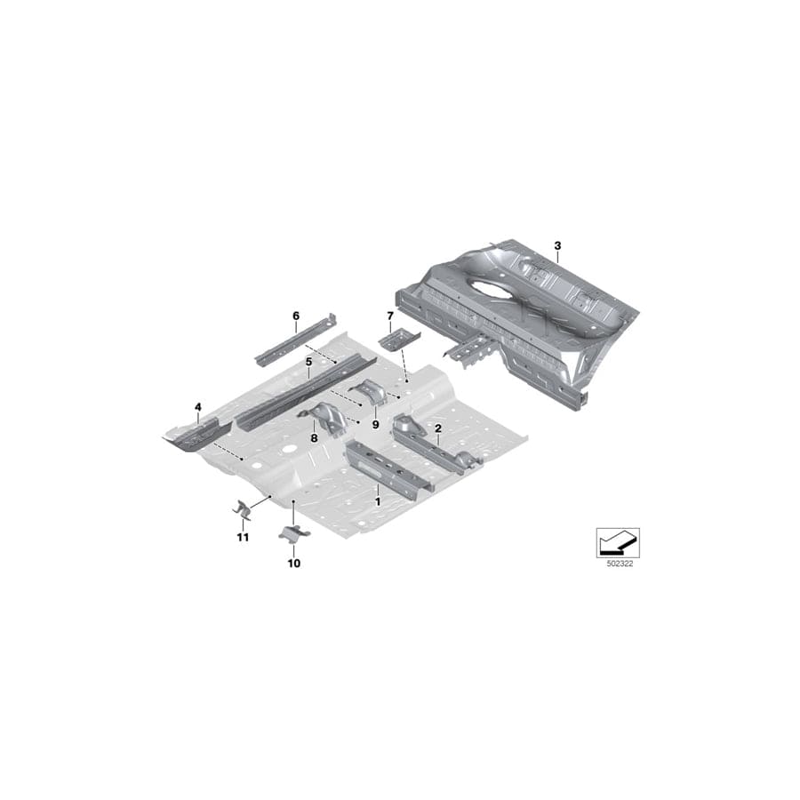 Genuine BMW 41127361201 F44 Clubman Bracket For Accelerator Pedal Module Top (Inc. 116d) 1 | ML Performance UK Car Parts