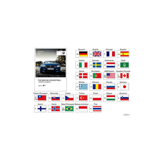 Genuine BMW 01402924230 Owner's Manual For F12 M6 PT (Inc. M6) | ML Performance US Car Parts