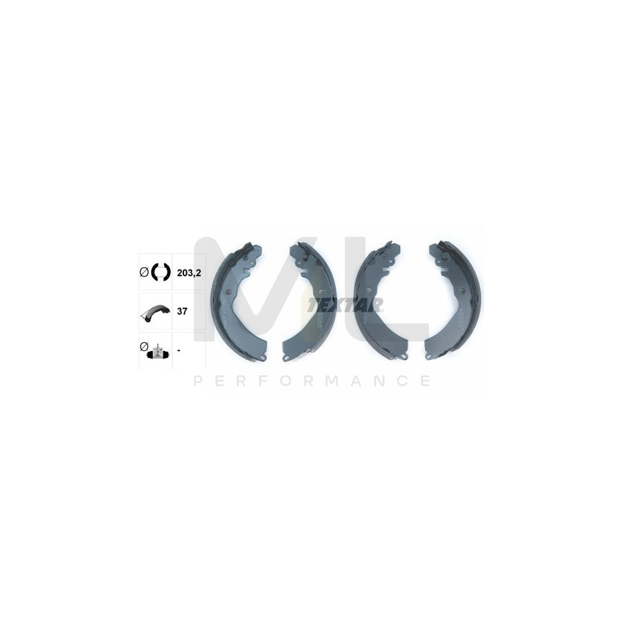 TEXTAR 91047100 Brake Shoe Set without handbrake lever | ML Performance Car Parts