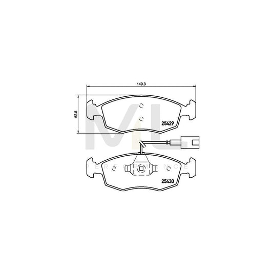 Hella 8DB 355 019-651 Brake Pad Set With Integrated Wear Warning Contact