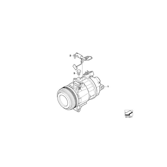 Genuine BMW 64509182800 E85 E86 Rp A/C Compressor (Inc. Z4 3.0i, Z4 2.5si & Z4 2.5i) | ML Performance US