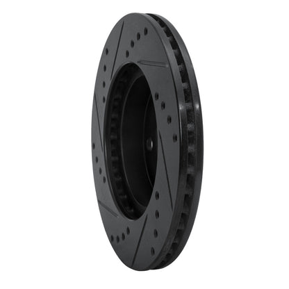 R1 Concepts R1 01-03 Toyota Prius Front Right Drilled & Slotted Black Brake Rotor