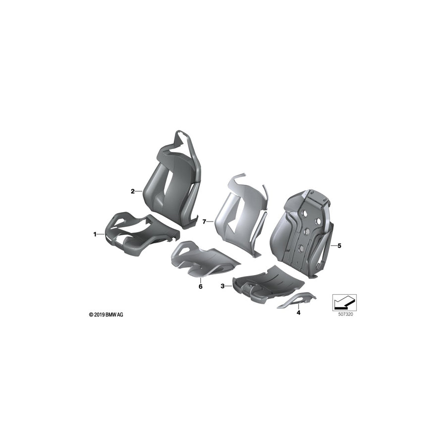Genuine BMW 52108745531 F93 Heater Element Backrest (Inc. M8) | ML Performance US Car Parts
