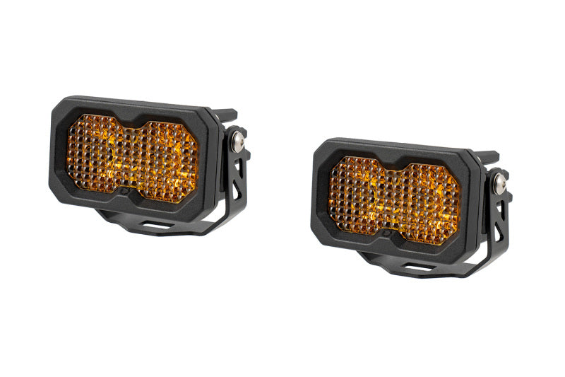 Diode Dynamics C2 2.0 Max Yellow Flood Standard ABL (Pair)