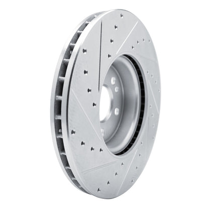 R1 Concepts R1 2020-2023 Mercedes-Benz GLE350 Front Right Drilled & Slotted Silver Brake Rotor