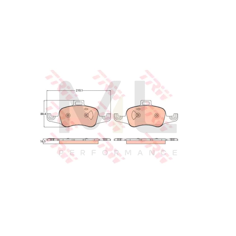 TRW Gdb2120 Brake Pad Set For Audi Tt Prepared For Wear Indicator | ML Performance Car Parts