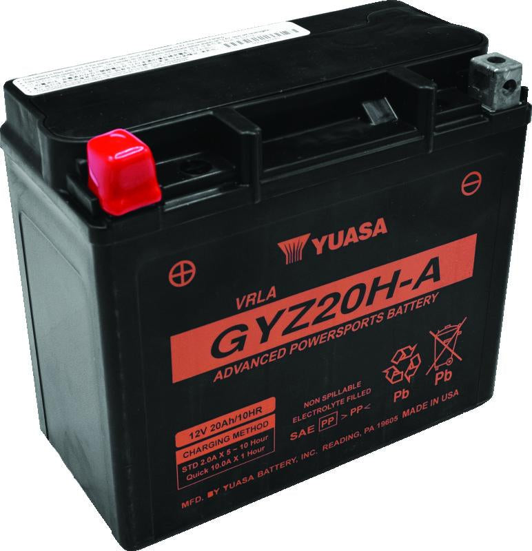 Yuasa Battery Yuasa GYZ20H-A High Performance Maintenance Free AGM 12-Volt Battery