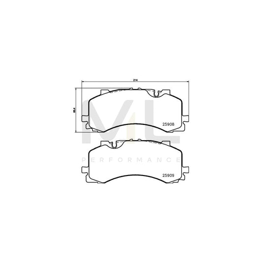 Hella 8DB 355 036-471 Brake Pad Set Prepared For Wear Indicator, With Accessories