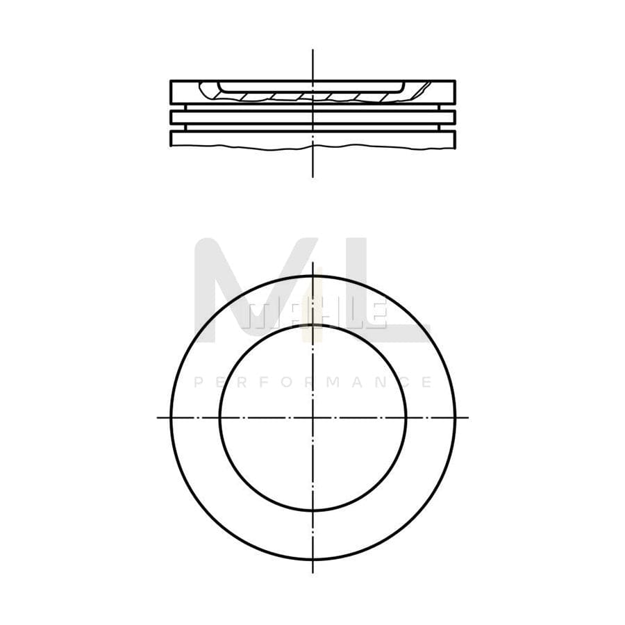 MAHLE ORIGINAL 037 66 01 Piston 96,31 mm, without cooling duct | ML Performance Car Parts