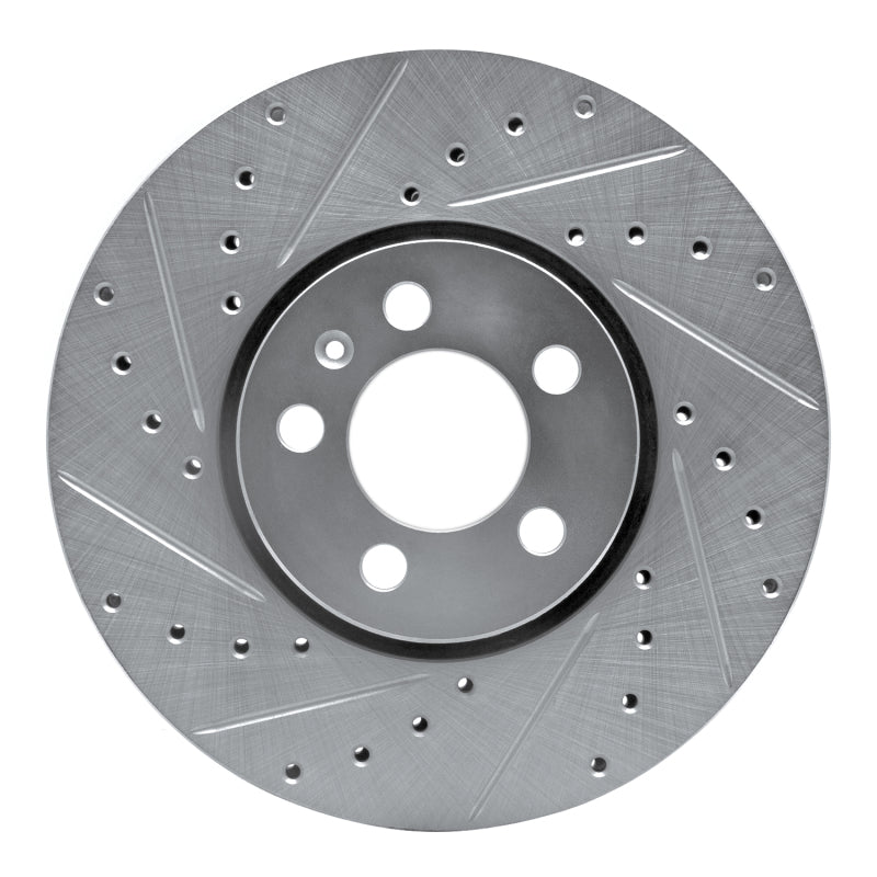 R1 Concepts R1 98-18 Audi A1 (Mexico) Front Left Drilled & Slotted Silver Brake Rotor