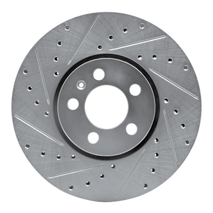 R1 Concepts R1 98-18 Audi A1 (Mexico) Front Left Drilled & Slotted Silver Brake Rotor
