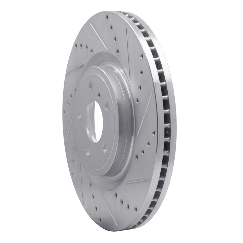R1 Concepts R1 09-20 Nissan 370Z Front Right Drilled & Slotted Silver Brake Rotor