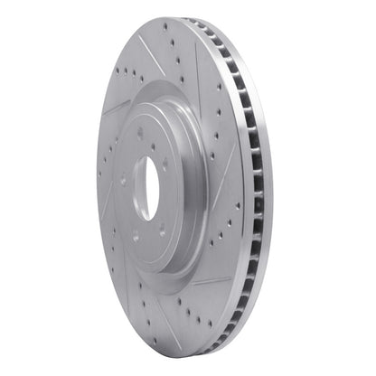 R1 Concepts R1 09-20 Nissan 370Z Front Right Drilled & Slotted Silver Brake Rotor