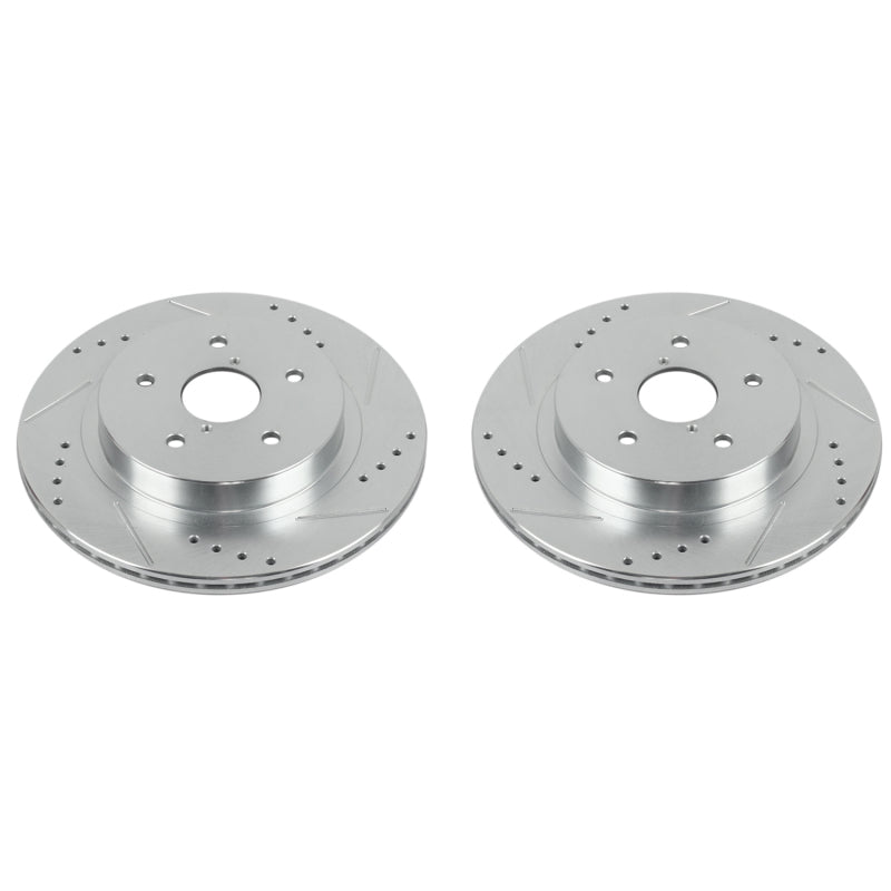 PowerStop Power Stop 15-18 Subaru Legacy Rear Evolution Drilled & Slotted Rotors - Pair