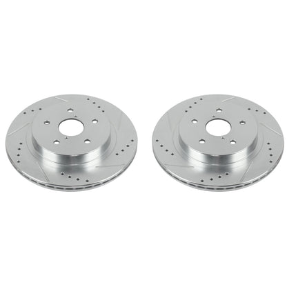 PowerStop Power Stop 15-18 Subaru Legacy Rear Evolution Drilled & Slotted Rotors - Pair