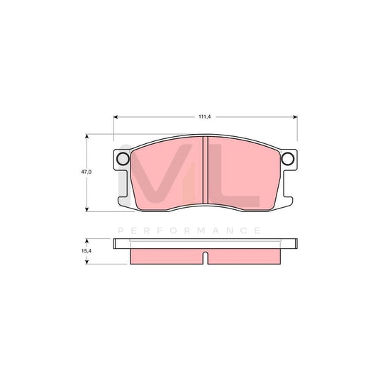 TRW Gdb185 Brake Pad Set For Honda Prelude I Coupe (Sn) Not Prepared For Wear Indicator | ML Performance Car Parts