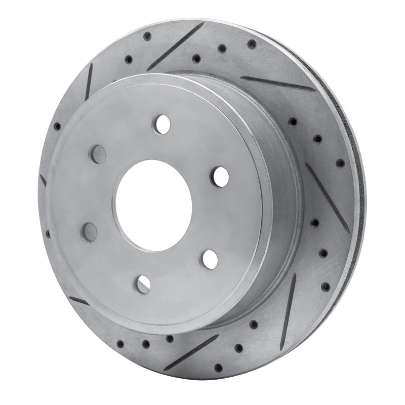 R1 Concepts R1 03-05 Chevrolet Express 2500 Rear Left Drilled & Slotted Silver Brake Rotor