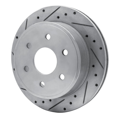 R1 Concepts R1 03-05 Chevrolet Express 2500 Rear Left Drilled & Slotted Silver Brake Rotor