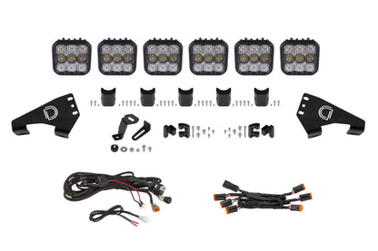 Diode Dynamics 20-Present Polaris RZR SS5 Sport CrossLink Roof - White Combo Lightbar Kit
