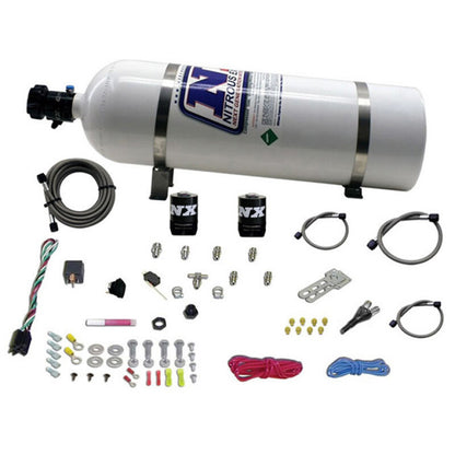 Nitrous Express All Sport Compact EFI Single Nozzle Nitrous Kit (35-50-75 HP) w/15lb Bottle