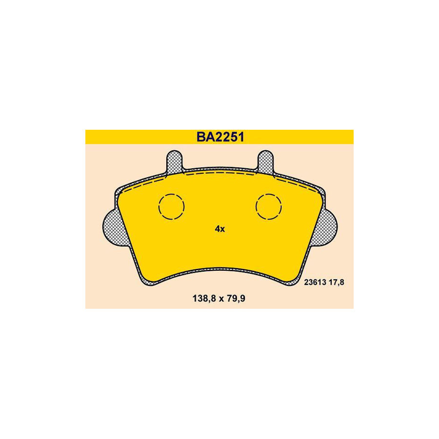 Barum Ba2251 Brake Pad Set