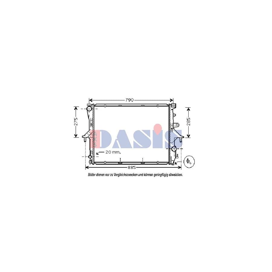 AKS Dasis 044001N Engine Radiator