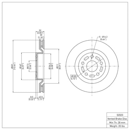 DFC 08-09 Pontiac G8 Front Brake Rotor